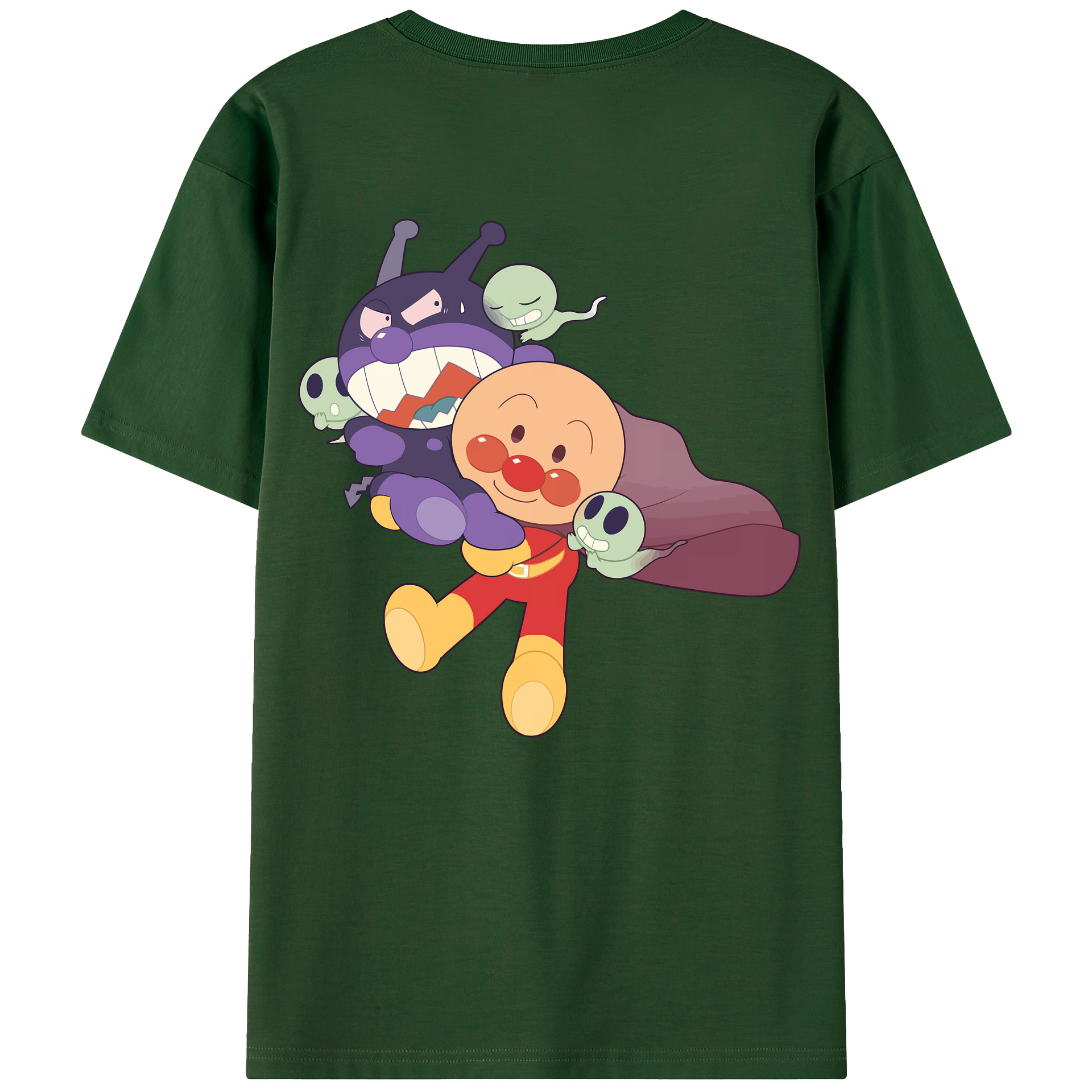 （画像用） アンパンマン Anpanman 綿100％半袖Tシャツ（背面プリント）